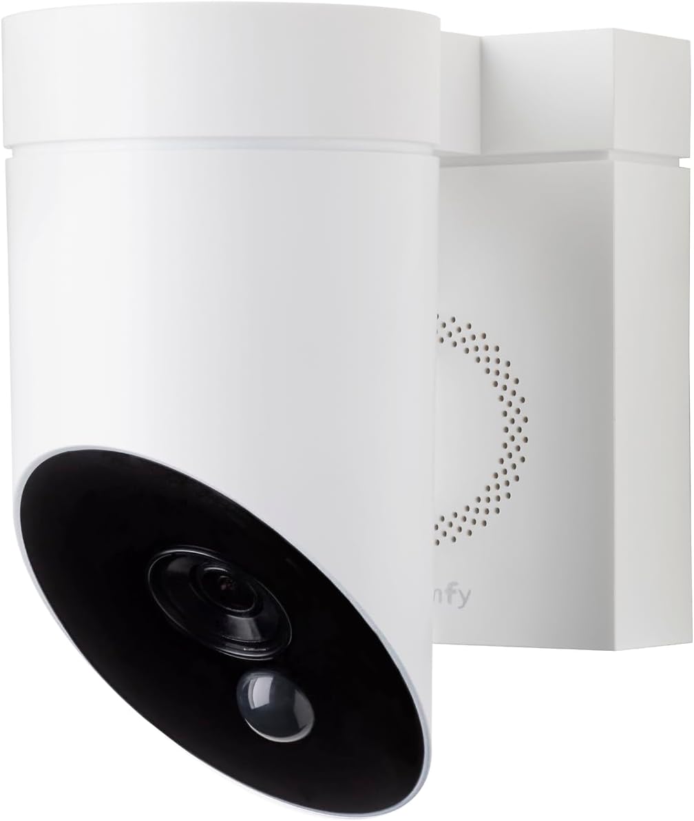 Somfy Outdoor Camera 2 Blanche - Caméra Extérieure avec Sirène