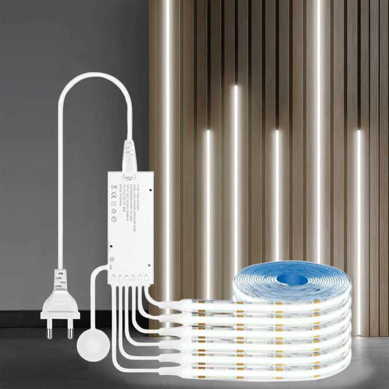 Kit 6 Rubans LED COB 12V avec Capteur Tactile Invisible Cuisine