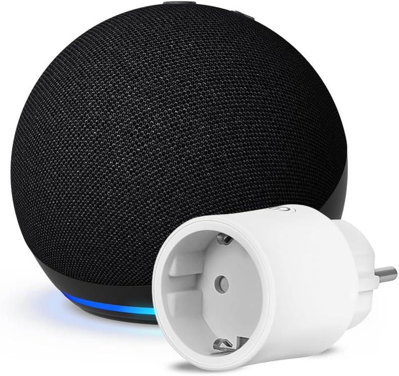 Pack Echo Dot Anthracite avec 11 prises et 4 ampoules connectées