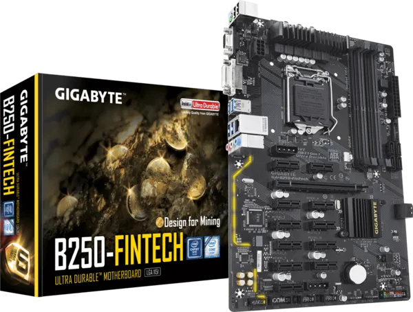 carte mère Gigabyte B250 FinTech 12 slots PCIe - pour Mining